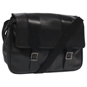 Versace Shoulder Bag Leather Black